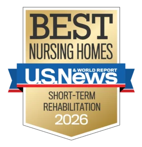 U.S. News Best Nursing Homes - Short Term Rehabilitation badge for 2026