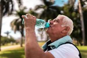 Wellness Uncovered: Hydration and Healthy Aging 2 Man drinking water
