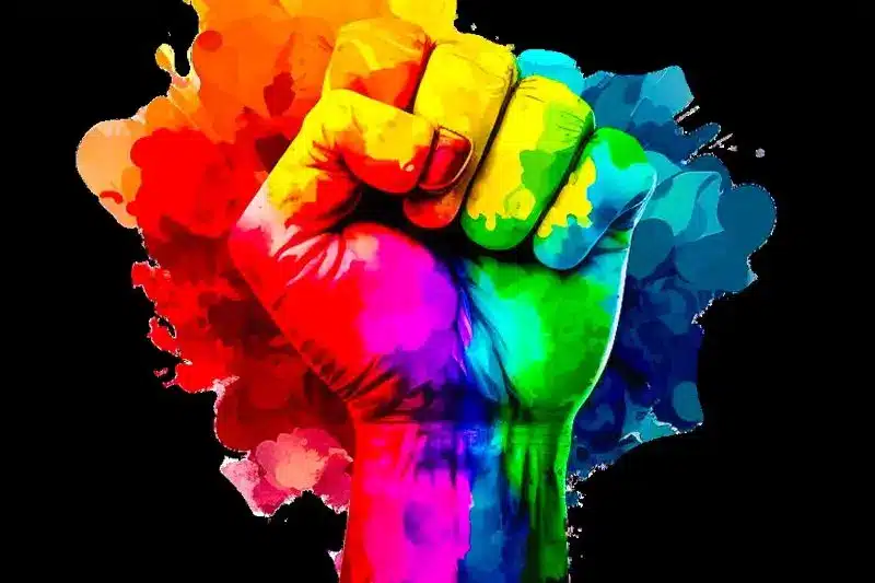 Colorful fist